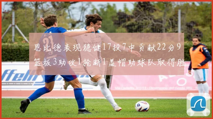 恩比德表现稳健17投7中贡献22分9篮板3助攻1抢断1盖帽助球队取得胜利